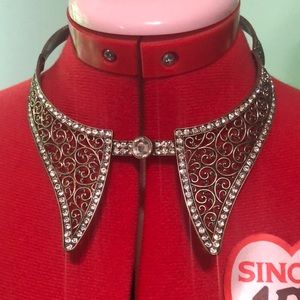 Early 2000s Rhinestone collar necklace